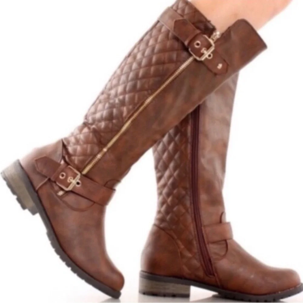 Boutique Brown Boots Size 6.5 - Picture 1 of 3